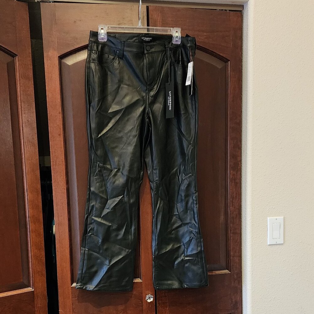 Liverpool black leather pants